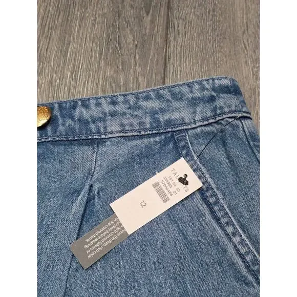 Talbots Wide Leg Trouser Jeans Y2K NWT Naomi Wash Sz 12 A004095 - Picture 6 of 12